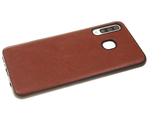 Накладка для SAMSUNG A105F A10, M105F M10, эко-кожа, коричневый