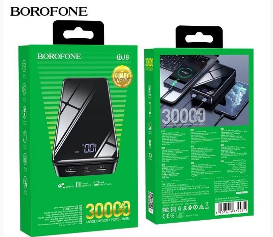 Внешний аккумулятор BOROFONE BJ8. Extreme, 2A, 30000 мАч