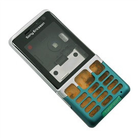 Корпус для SonyEricsson C702 (серебро/синий)