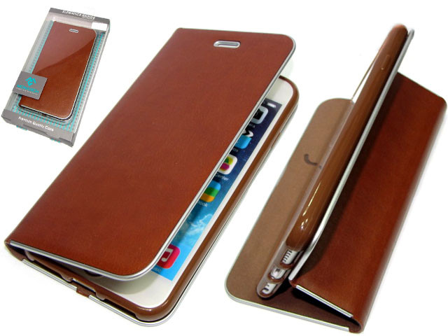 Чехол-книга для SAMSUNG A310 (A3 2016), Monarch Elite, с силиконовым основанием, коричневый