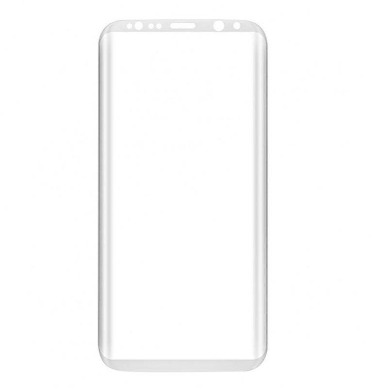 Защитное стекло для SAMSUNG S8 G950 , 3D, 100% стекло на всю поверхность, белое