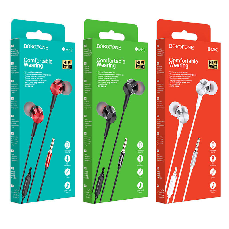 Гарнитура BOROFONE BM52. Revering, Jack 3.5mm, 1.2 м