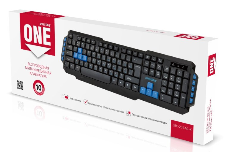 Клавиатура беспроводная Smartbuy ONE 231 черная
