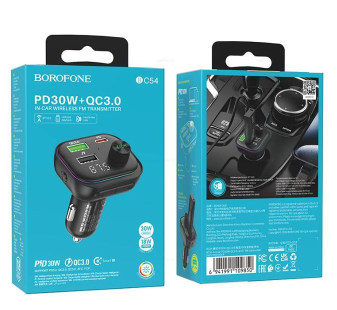 FM-модулятор BLUETOOTH Borofone BC54