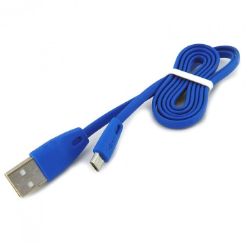 USB кабель для Micro WALKER C320 плоский, синий