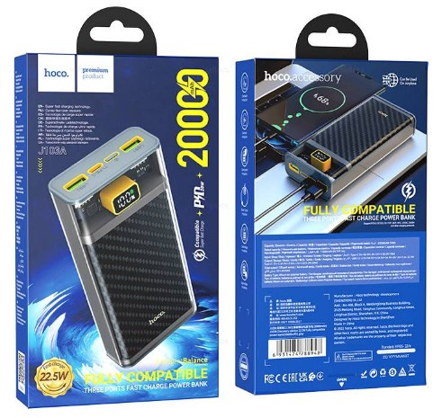 Внешний аккумулятор HOCO J103A PD 22.5 QC3.0, 20000 mAh