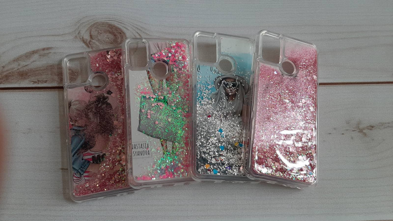 Накладка для Huawei P40 Pro, Жидкие блестки в ассортименте