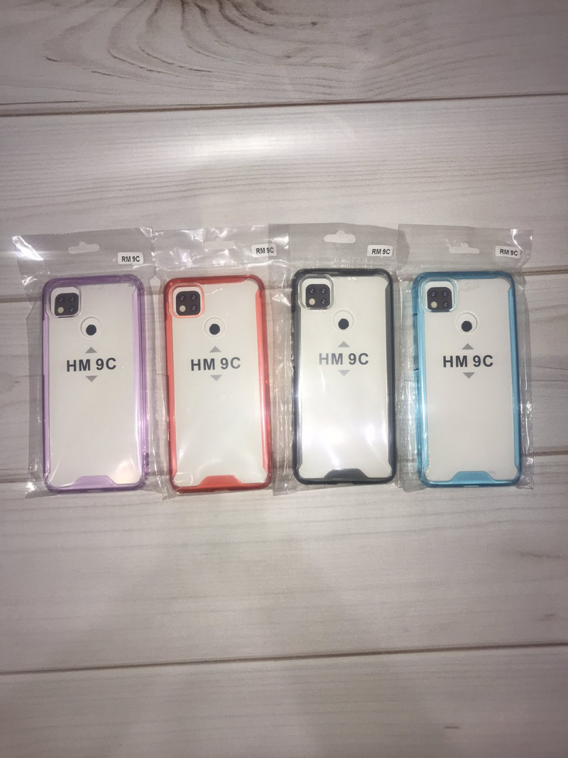 Накладка для XIAOMI Redmi 9C 10A, противоударный с рамкой, сиреневый