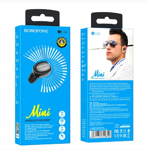 Гарнитура Bluetooth BOROFONE BC34