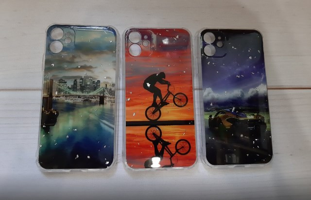 Накладка для SAMSUNG A52, картинки в ассортименте с фольгой