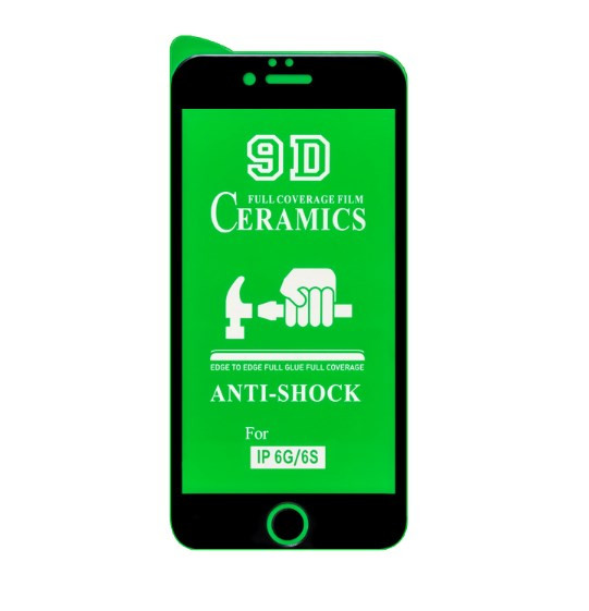 Защитное стекло для ApL iph 7 Plus/8 Plus, Ceramics Film, черная рамка