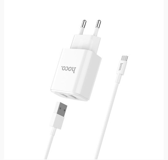 СЗУ HOCO C62A Victoria 2.1A 2USB кабель micro