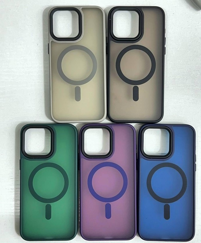 Накладка для Apl IPh 16 Plus, матовый, Magsafe, синий