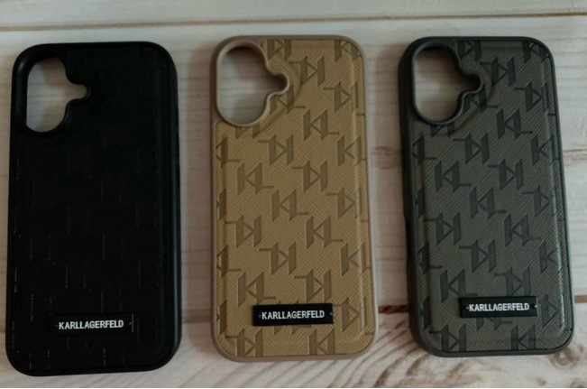 Накладка для Apl IPh 15 Pro Max, KARL Lagerfeld 3D Rubber, серый