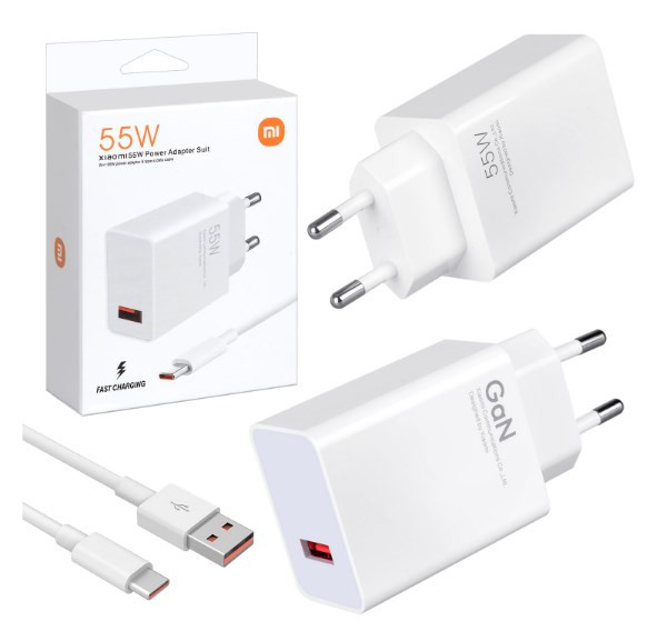 СЗУ Mi 1USB 55W (27)W Wall Charger set кабель TYPE C