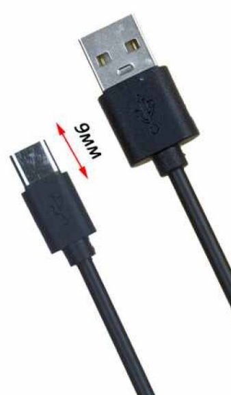 USB кабель для TYPE-C MR04T удлиненный штекер 9мм,1м, 2.4A