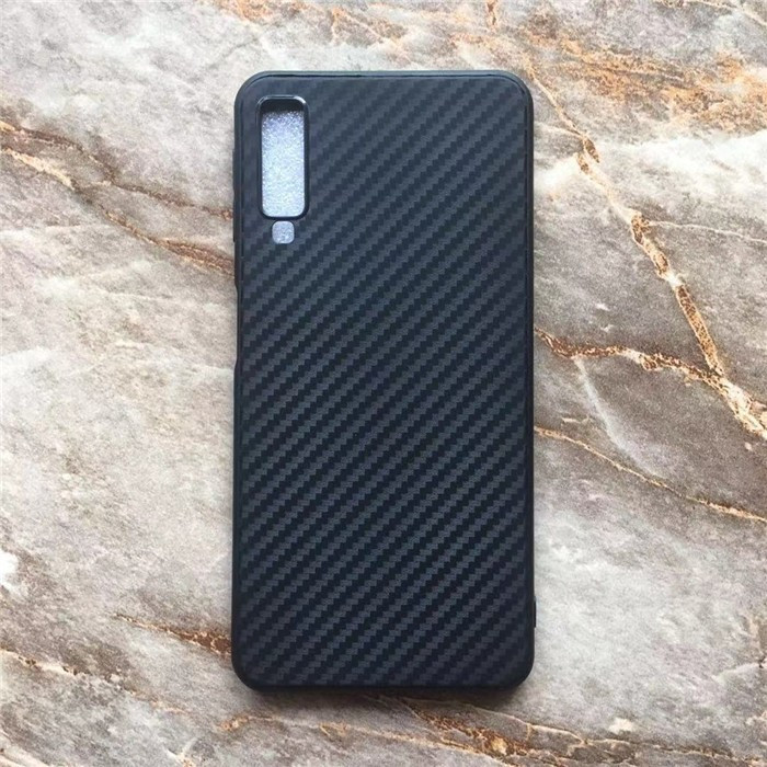 Накладка для SAMSUNG A015 A01 M015  M01, карбон, черный