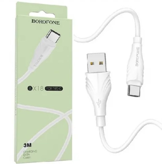 USB кабель для TYPE-C BOROFONE BX18, Optimal, круглый, 3.0A, 3м