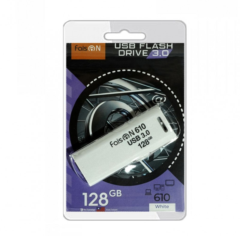 Флеш-накопитель 128Gb FaisON 610, USB 3.0, белый
