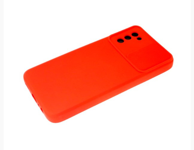 Накладка для XIAOMI Poco X3, с раздвижным окном, красный