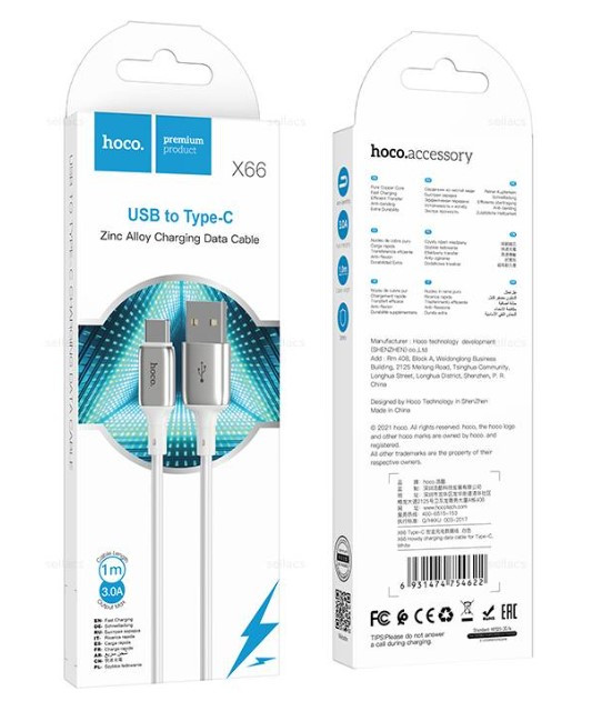 USB кабель для TYPE-C HOCO X66